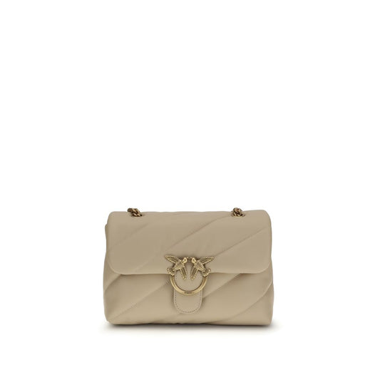 Beige Calf Leather Bos Taurus Shoulder Bag