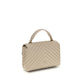 Beige Calf Leather Bos Taurus Handbag