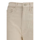 Cream Cotton Jeans Denim