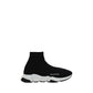 Black Elastane Athletic Sneakers
