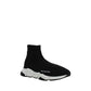 Black Elastane Athletic Sneakers