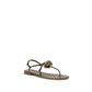Brown Stainless Steel Flat Sandals