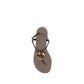 Brown Stainless Steel Flat Sandals