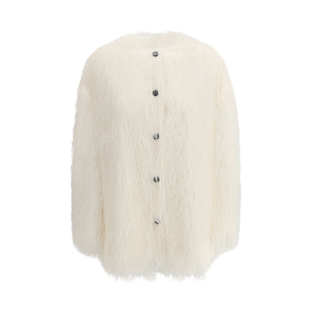 White Polyester Coat