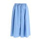 Light Blue Cotton Midi Skirt