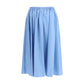 Light Blue Cotton Midi Skirt