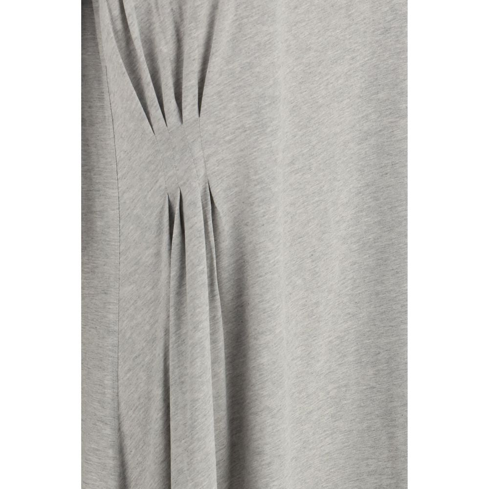 Gray Cotton Casual Dress