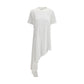 White Cotton Casual Dress