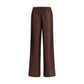 Brown Viscose Casual Pants