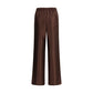 Brown Viscose Casual Pants