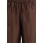 Brown Viscose Casual Pants