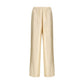 Cream Viscose Casual Pants