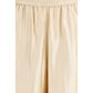 Cream Viscose Casual Pants