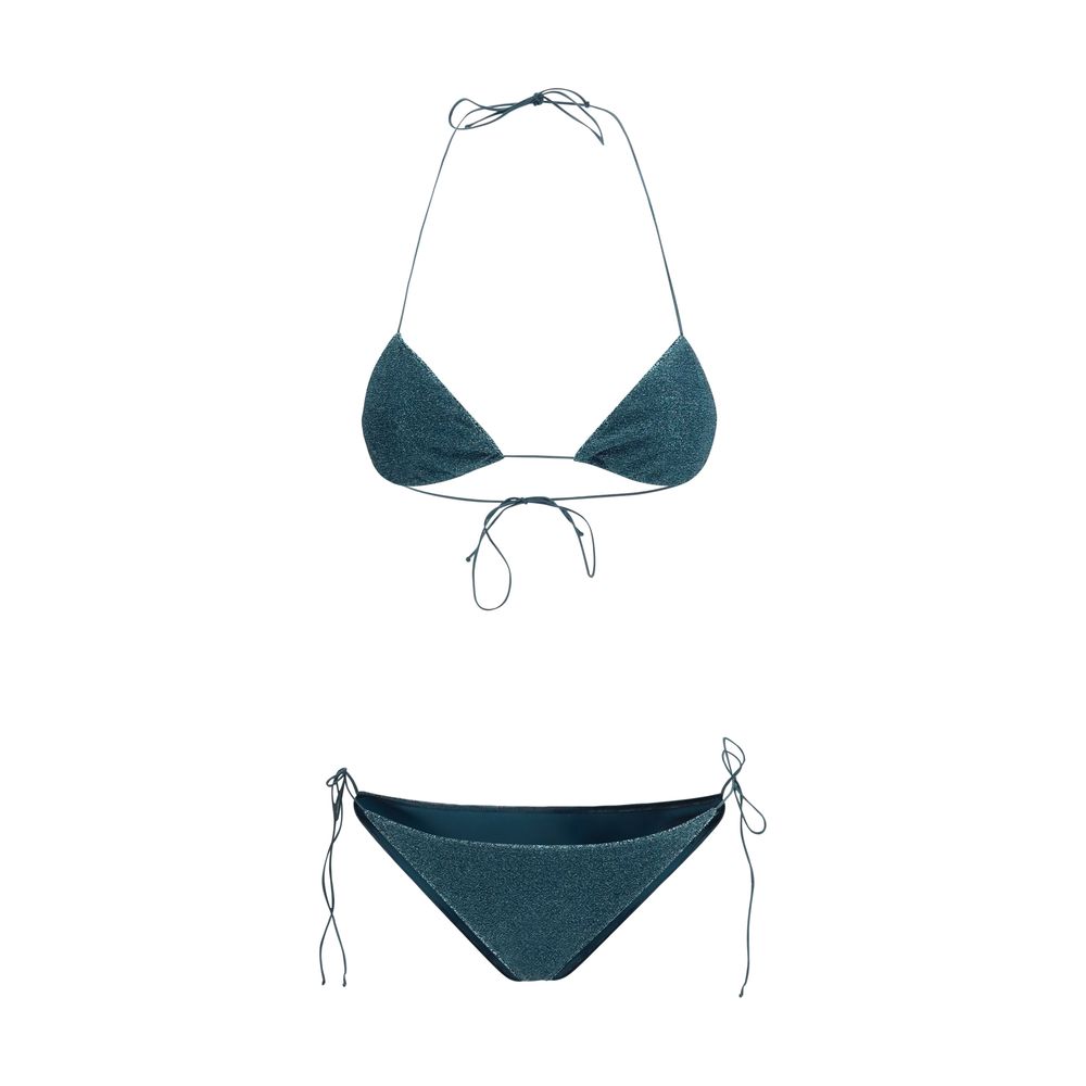 Blue Elastane Bikini