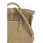 Beige Calf Leather Bos Taurus Shoulder Bag