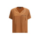 Beige Viscose T-Shirt