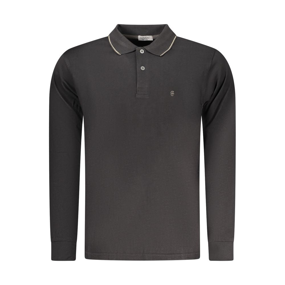 Black Cotton Mens Polo Shirt