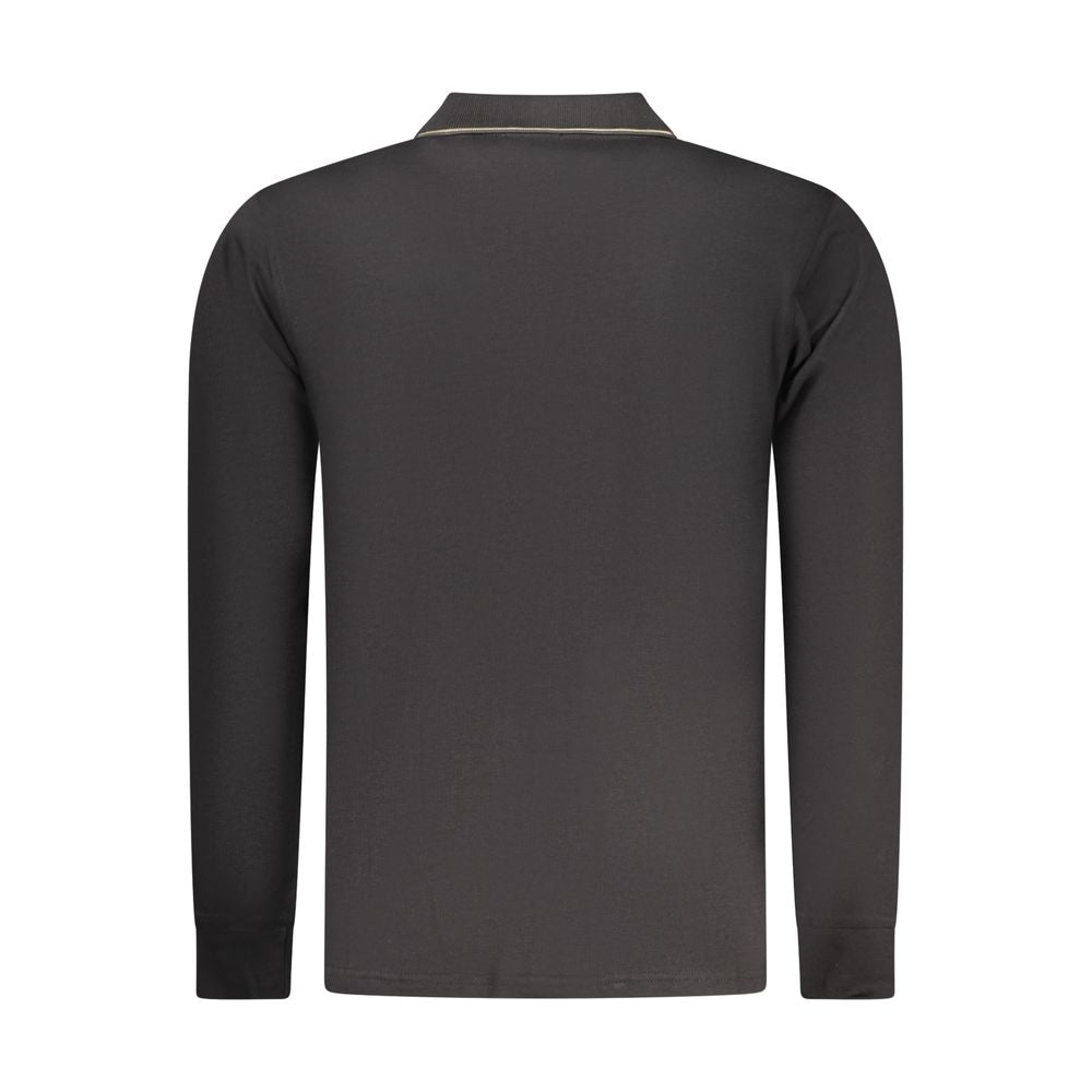 Black Cotton Mens Polo Shirt