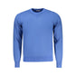 Blue Viscose Men Sweater