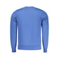 Blue Viscose Men Sweater