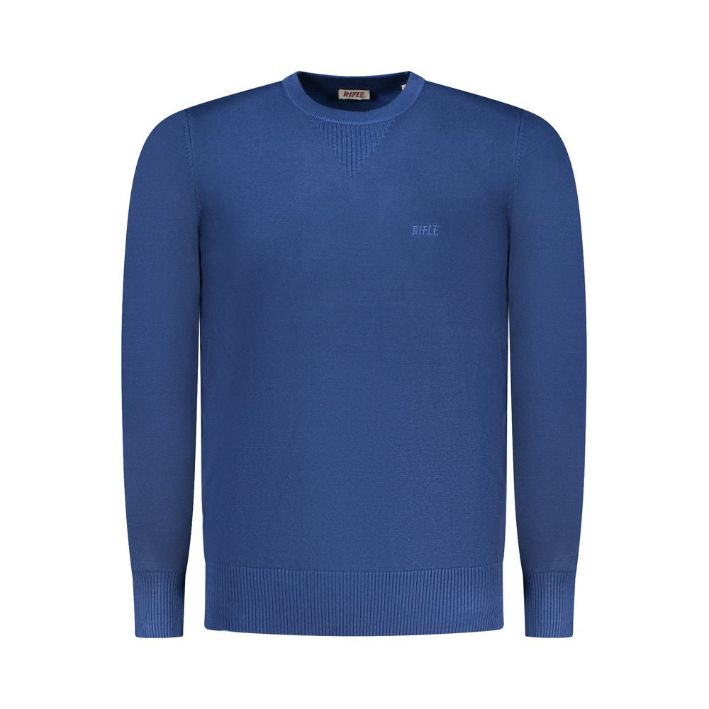Blue Viscose Men's Sweater