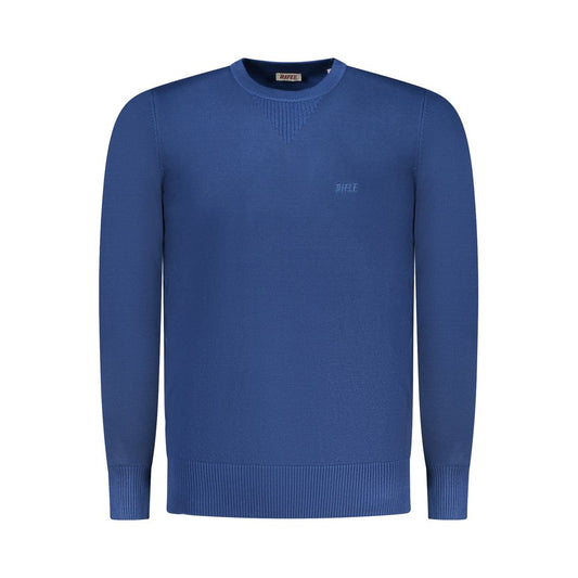 Blue Viscose Men's Sweater