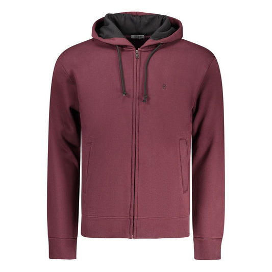 Red Cotton Men's Hooded Sweatshirt