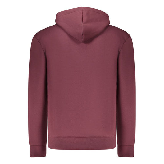 Red Cotton Men's Hooded Sweatshirt