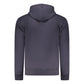 Blue Cotton Men's Hooded Sweatshirt