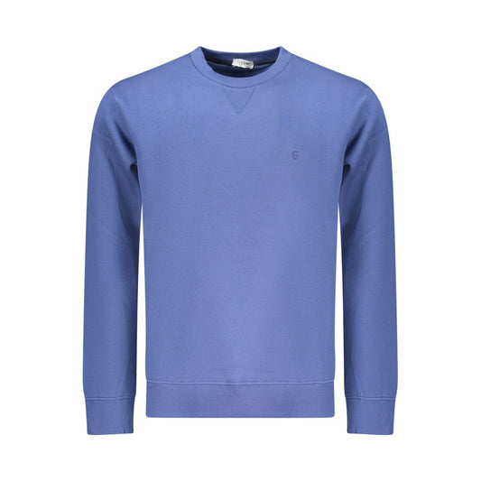 Blue Cotton Men Sweatshirt