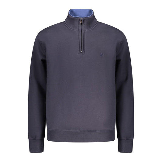 Blue Cotton Men Sweatshirt