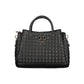Black Polyurethane Women Handbag