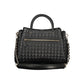 Black Polyurethane Women Handbag