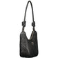 Black Polyurethane Women Handbag