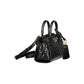 Black Polyurethane Women Handbag