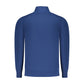 Blue Viscose Men Sweater