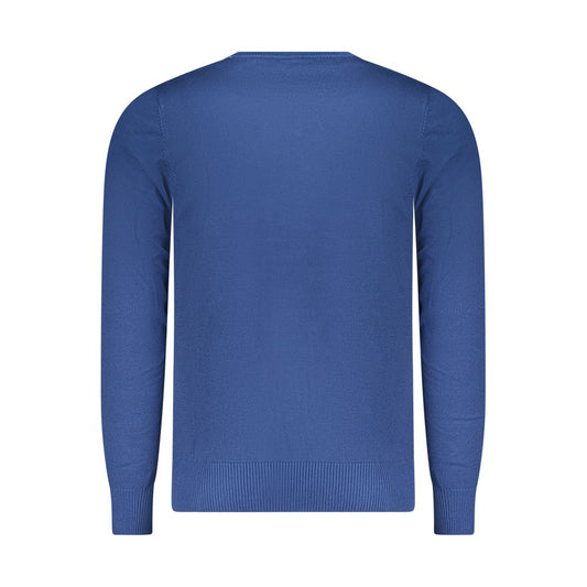 Blue Viscose Men's Sweater