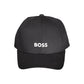 Black Cotton Men's Visor Hat