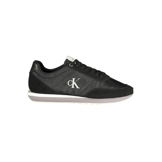 Black Polyester Men Sneaker