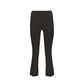 Black Elastane Flared Pants