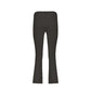 Black Elastane Flared Pants