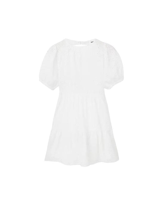 White Cotton Casual Dress