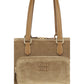 Beige Cotton Shoulder Bag