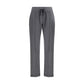 Gray Cotton Casual Pants