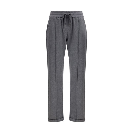 Gray Cotton Casual Pants