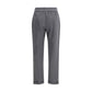 Gray Cotton Casual Pants
