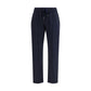 Blue Cotton Joggers (Workout Pants)