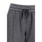 Gray Cotton Casual Pants