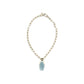 Light Blue Brass Necklace