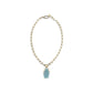 Light Blue Brass Necklace